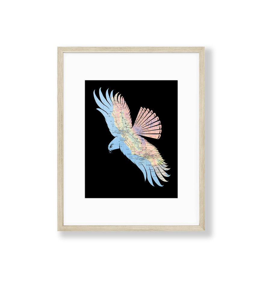 "Fly Free" California Hawk Print